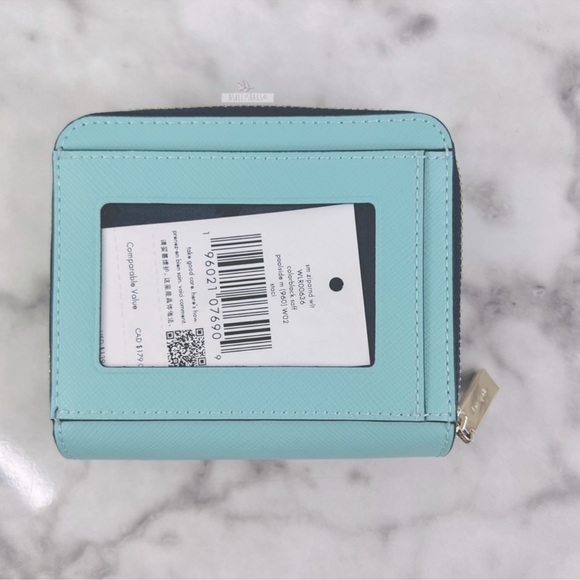 ♠️Kate Spade Staci Colorblock Saffiano Small Zip Around Wallet, Poolside… - Picture 3 of 4